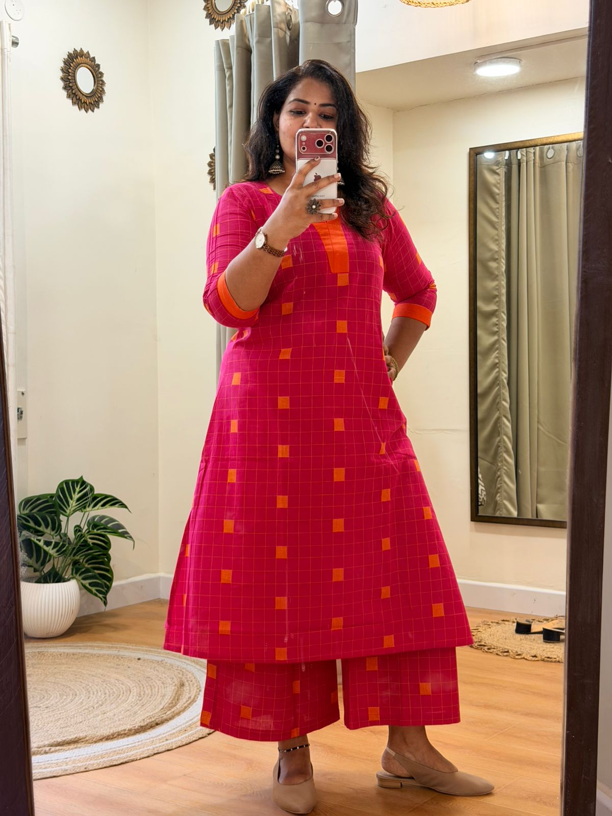 A-Line Co-Ord Set Pink V5