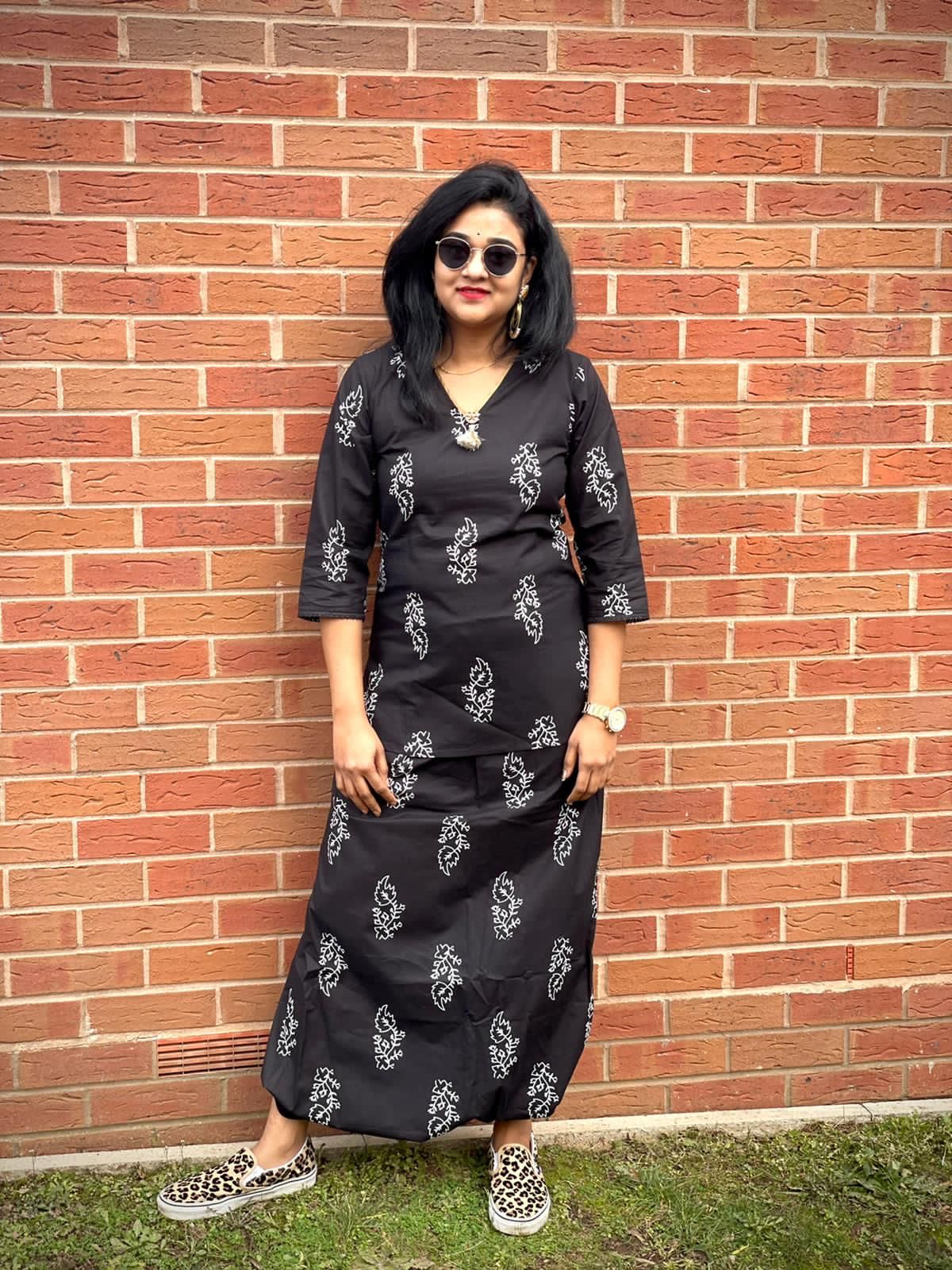 Black Dhoti Set