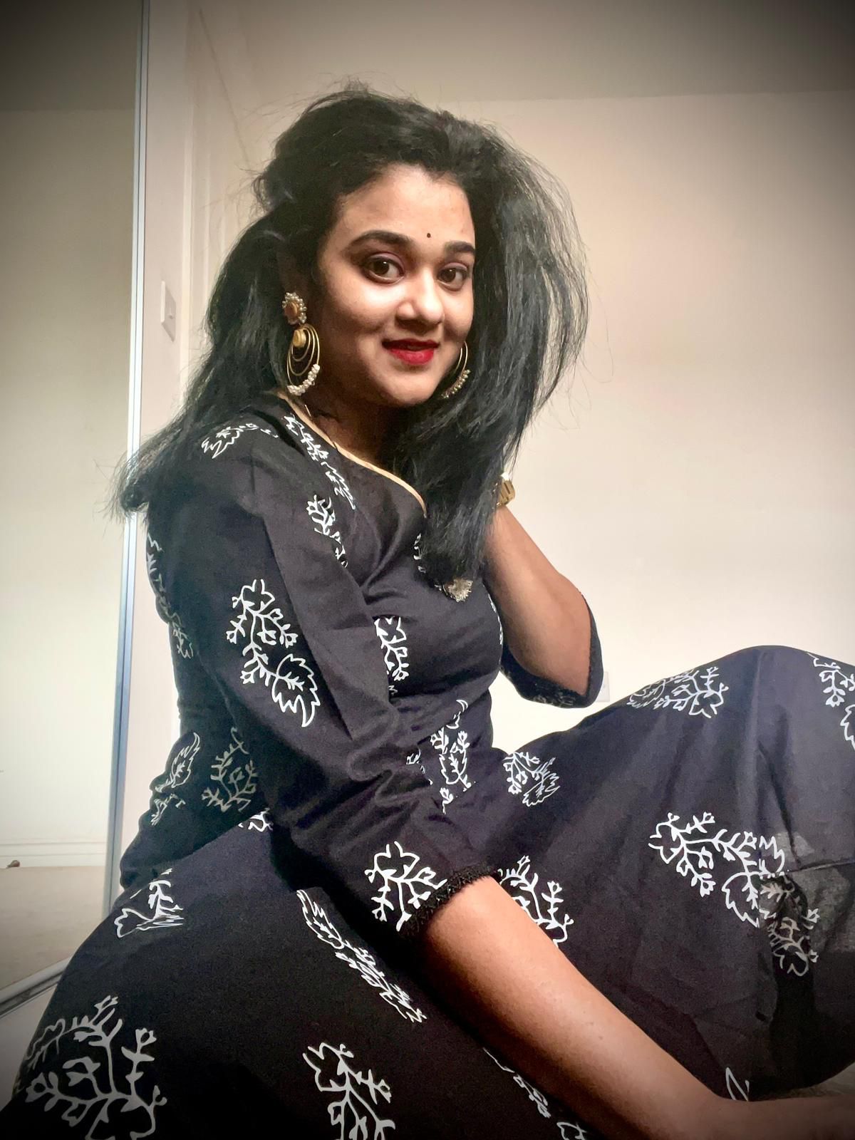 Black Dhoti Set
