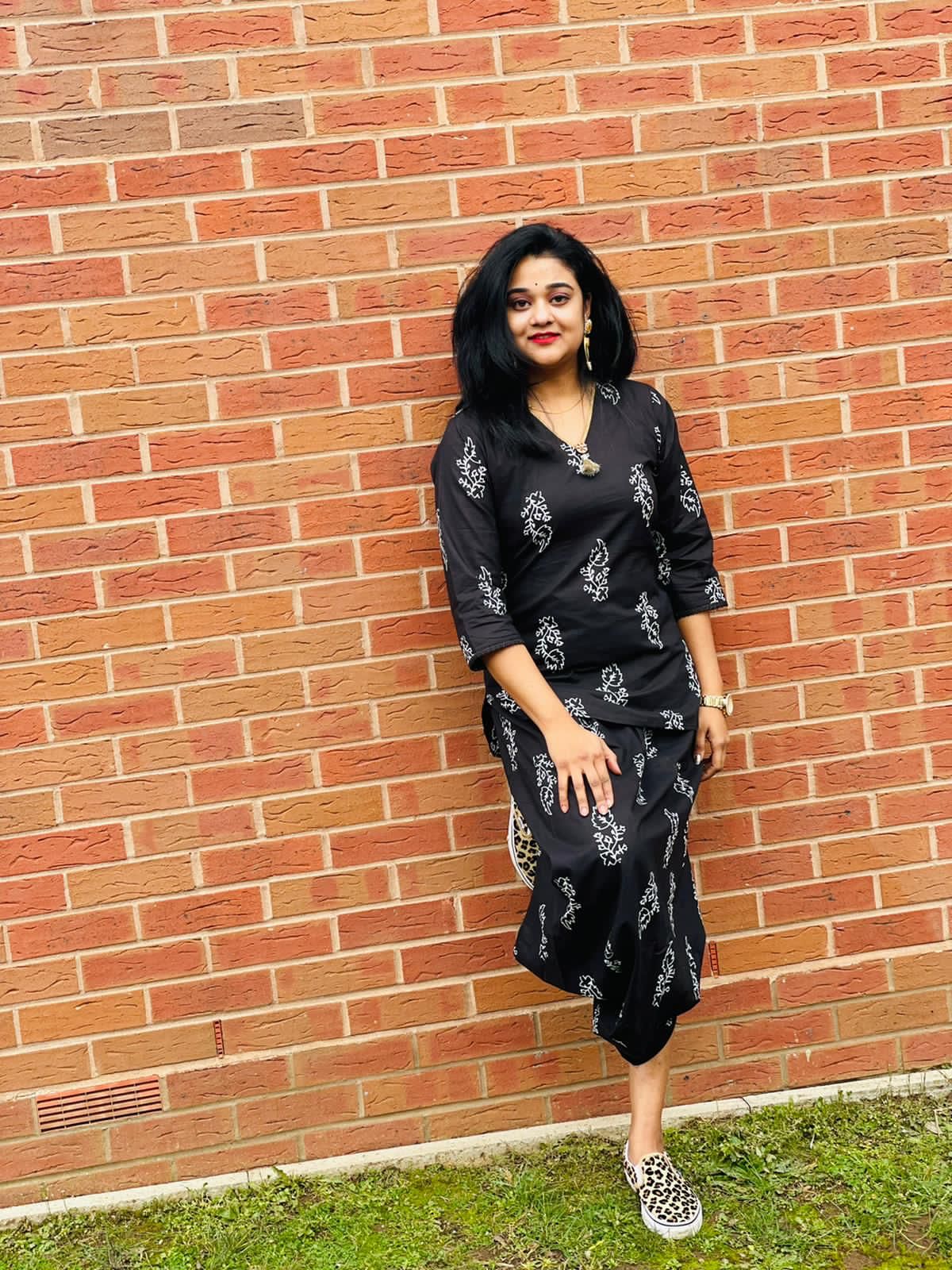 Black Dhoti Set