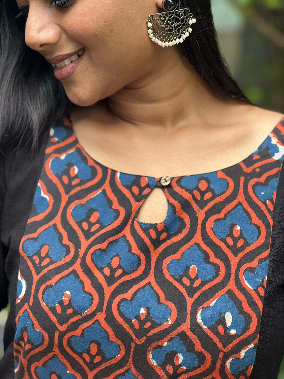 Black Princess Cut Kurti