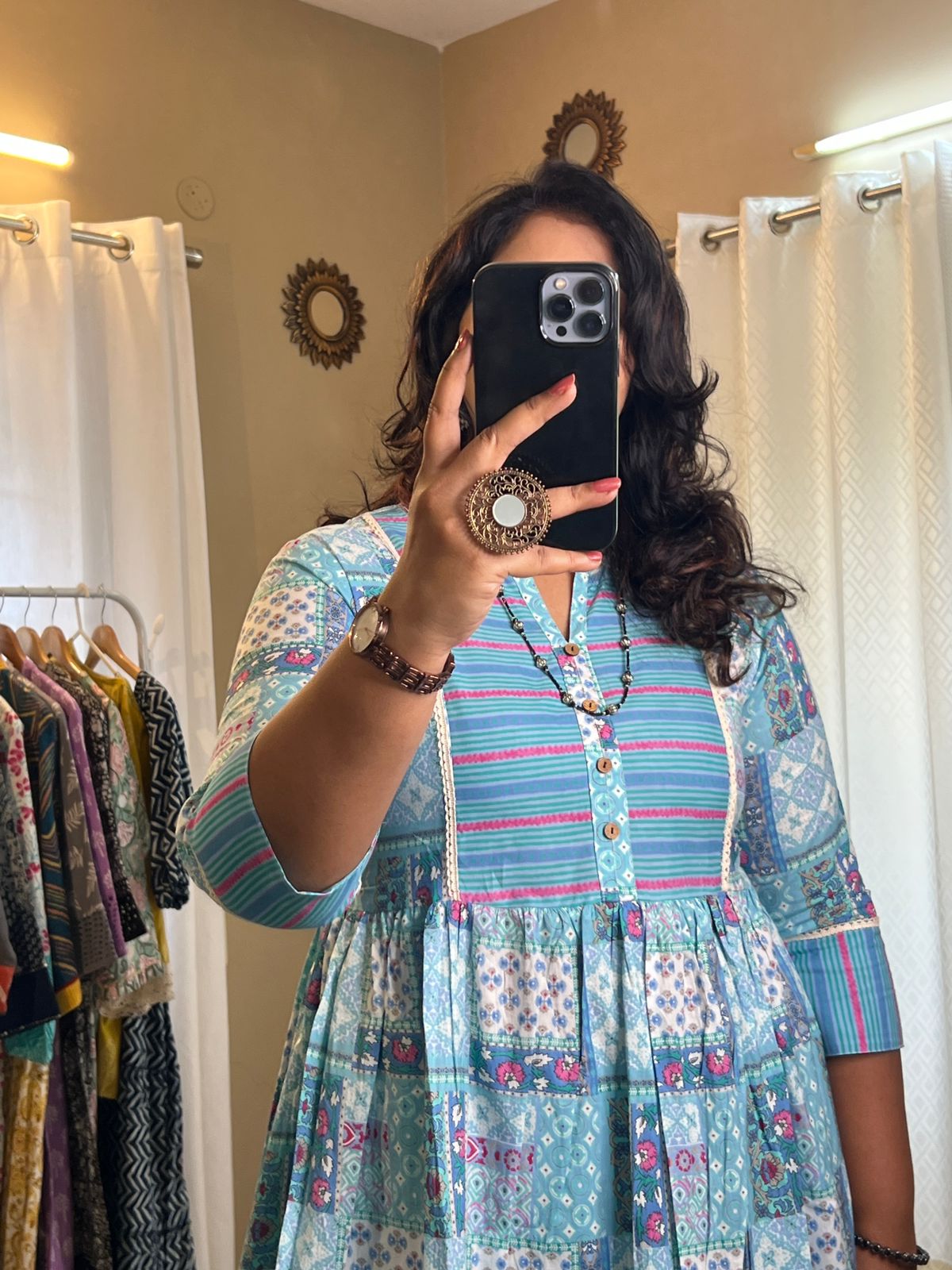 Blue Nyra Cut Kurti