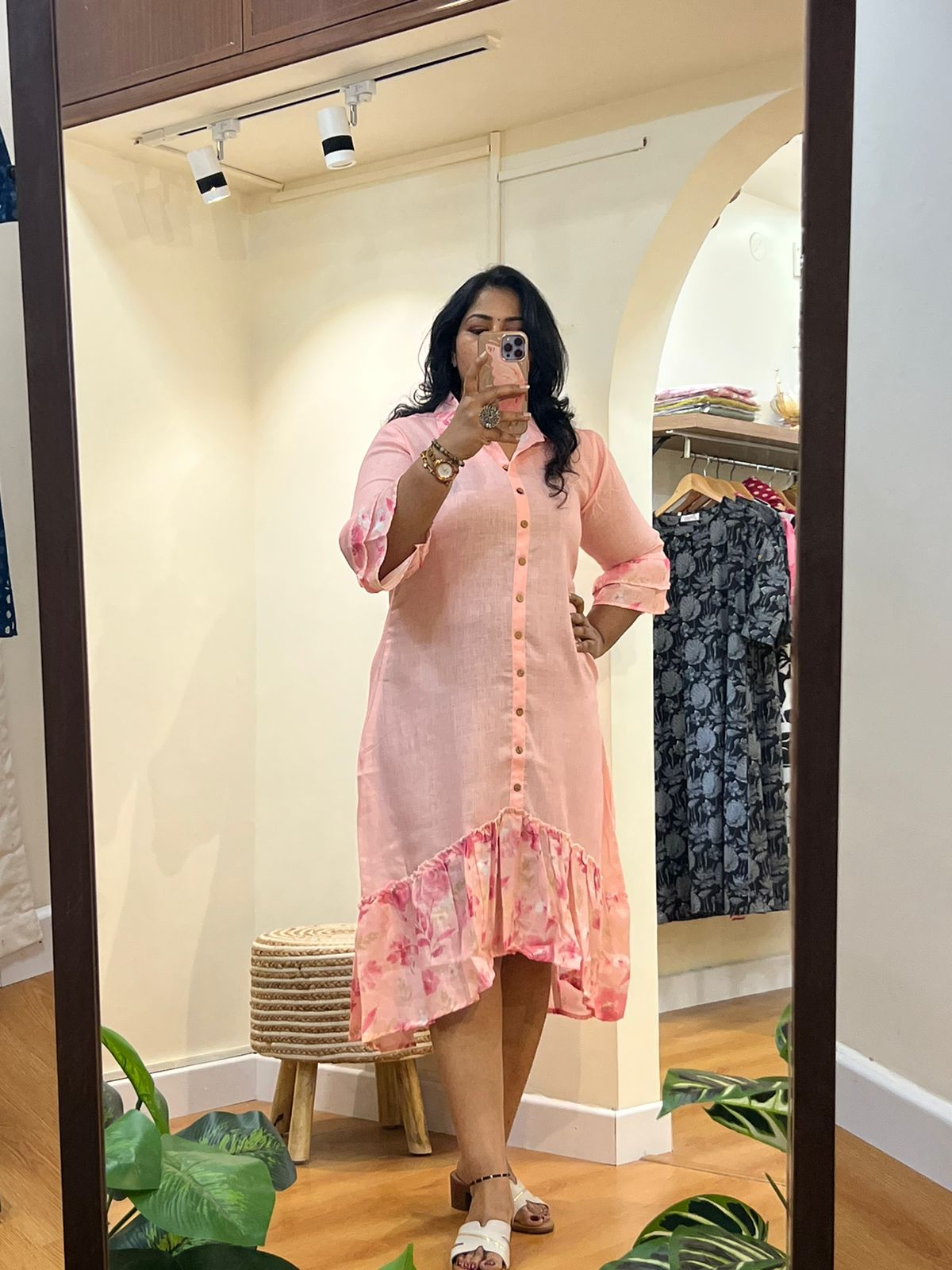 Up Down Lenin Dress - Pink