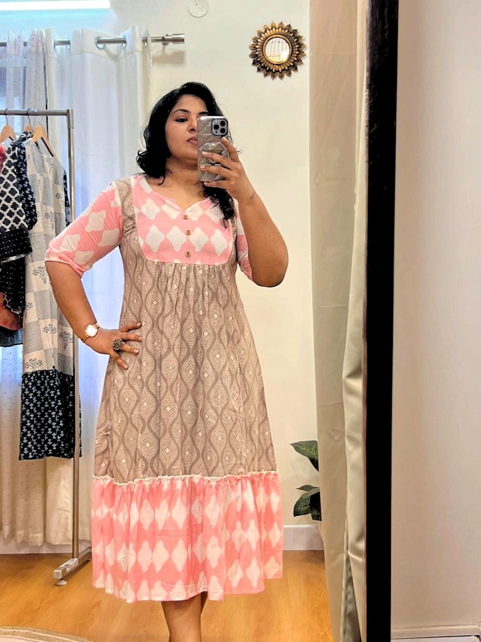 Pleated Pastel Dress