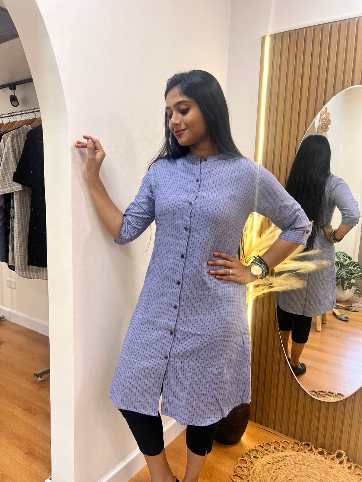Shirt Kurti DENIM BLUE