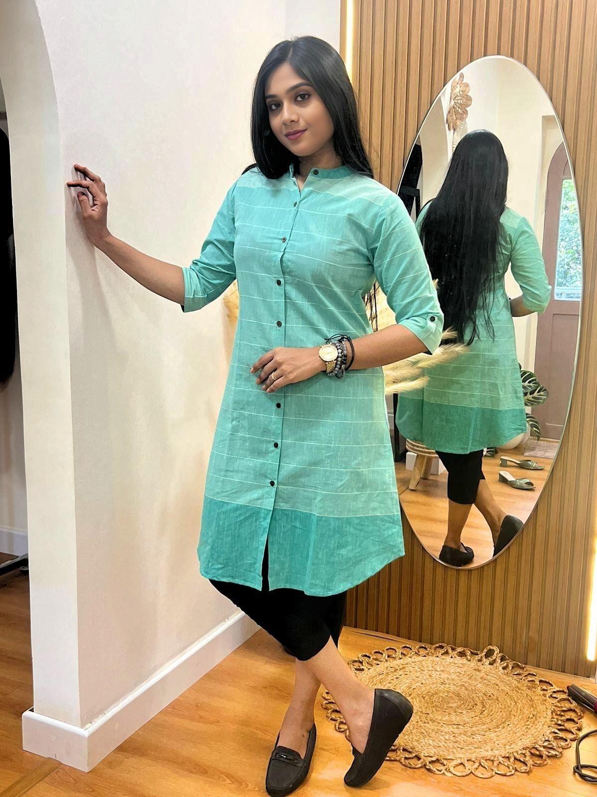 Shirt Kurti Sea Green