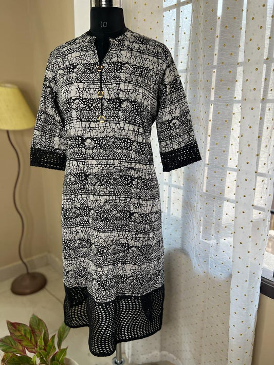 Black Cutwork Kurti
