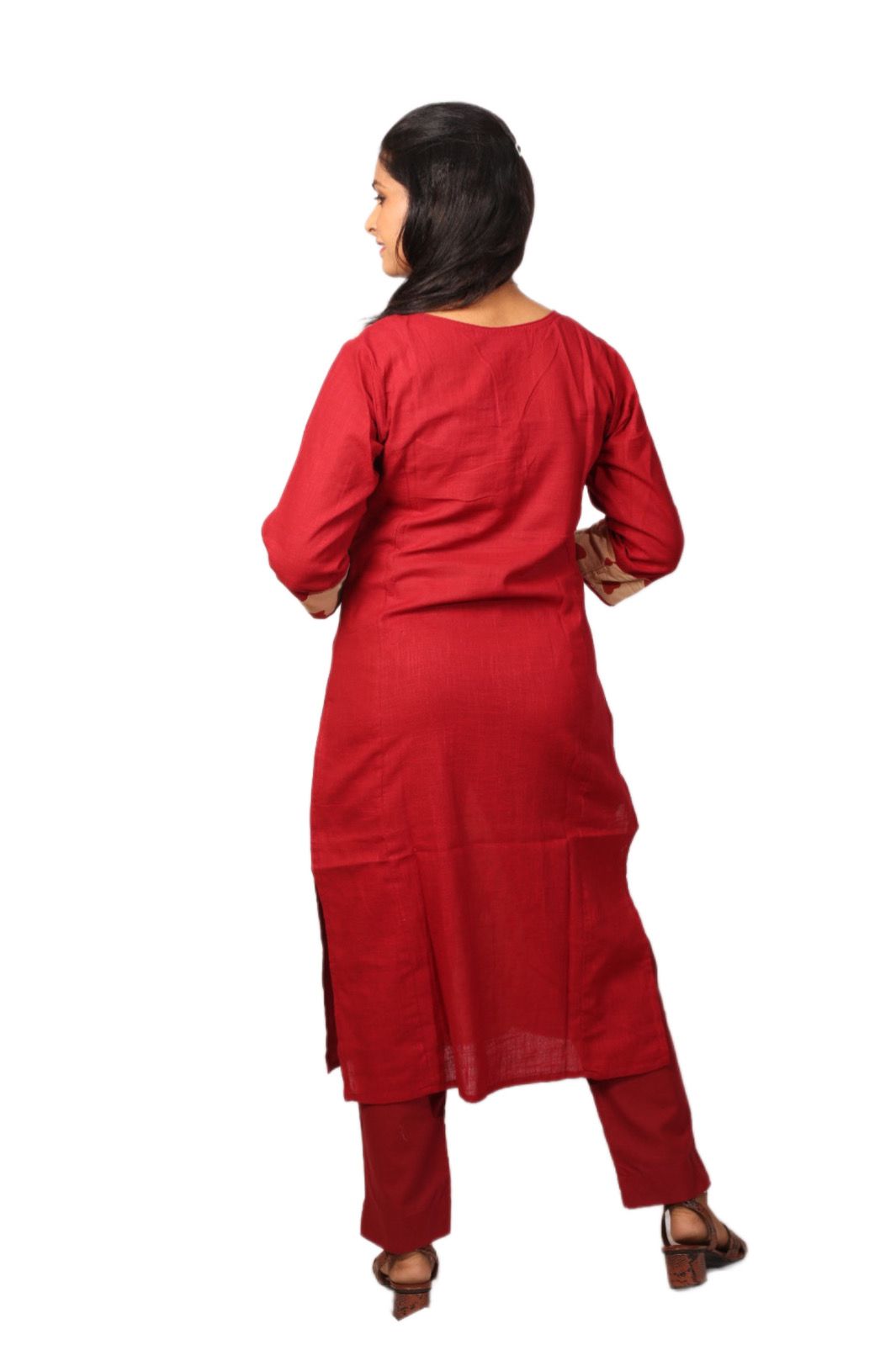 Maroon Princess Cut Women Kurti