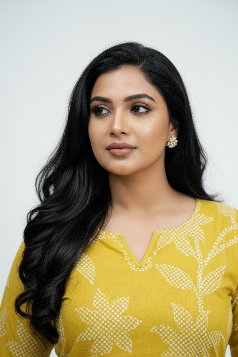 A-Line Co-Ord Kurta Set Mustard