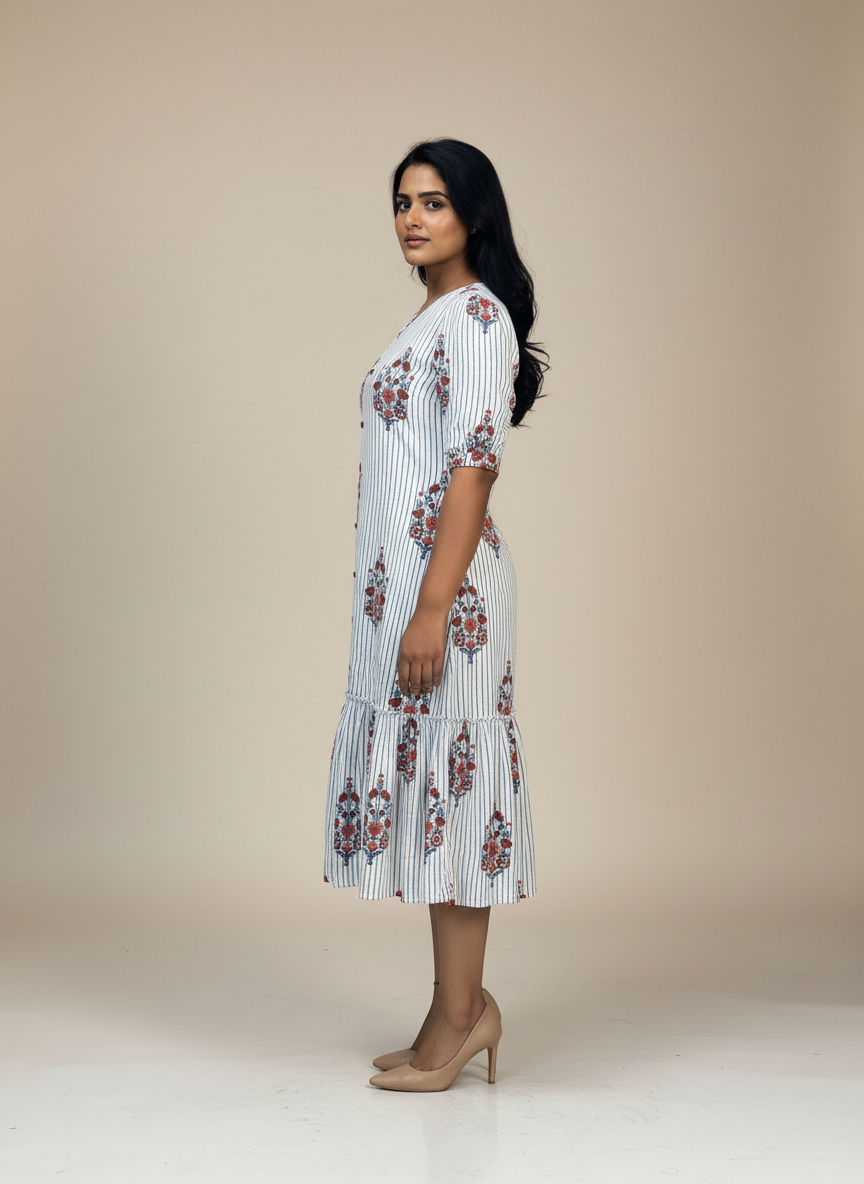 Straight Dress HB White