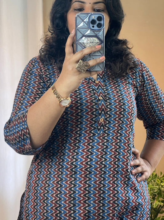 Ajrakh Office Budget Kurti