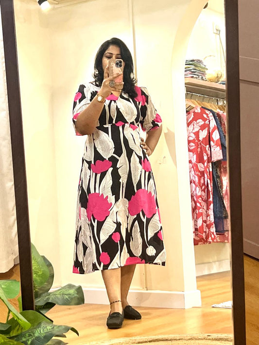 Long Dress Elastic Black