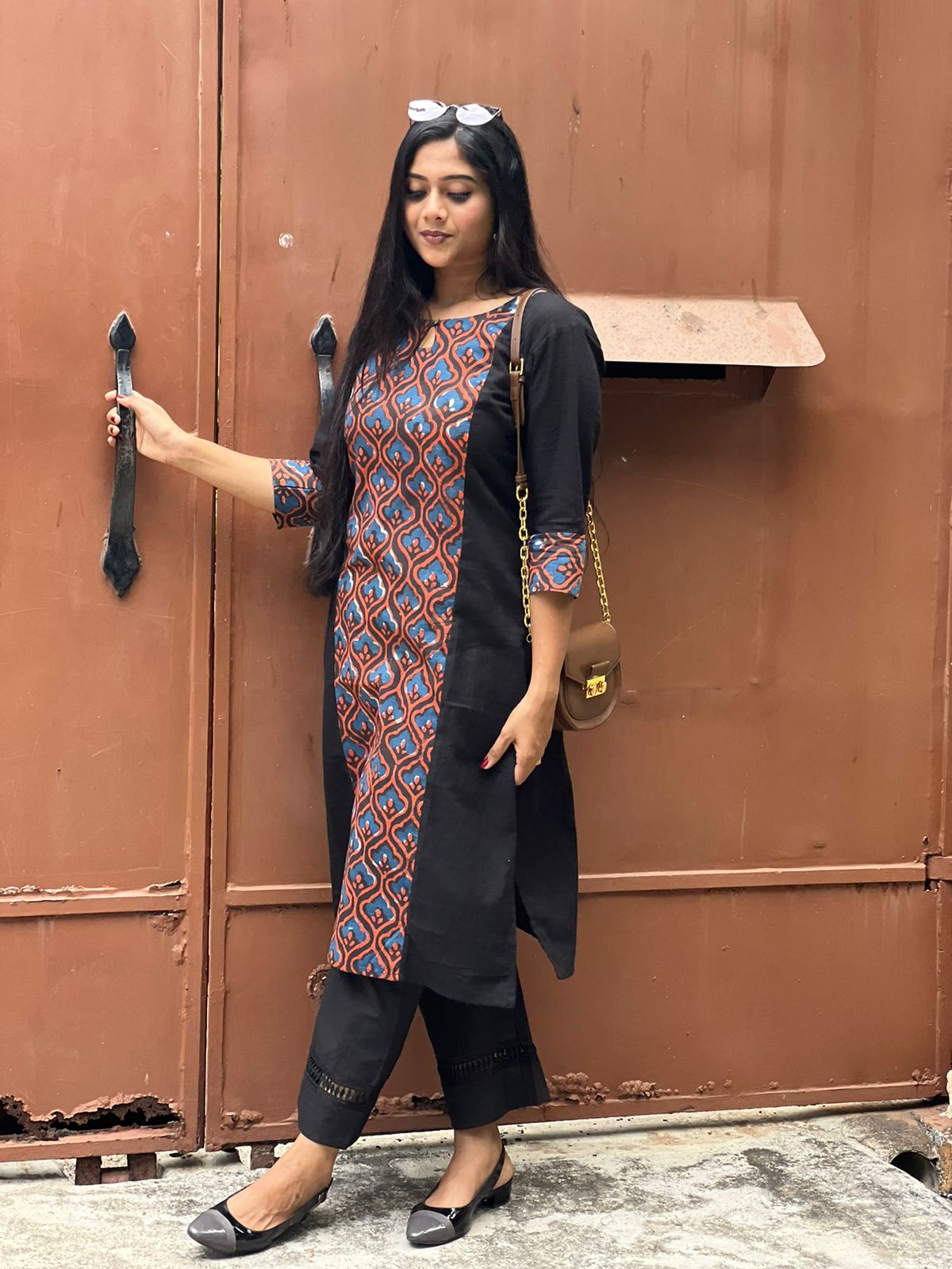 Black Princess Cut Kurti