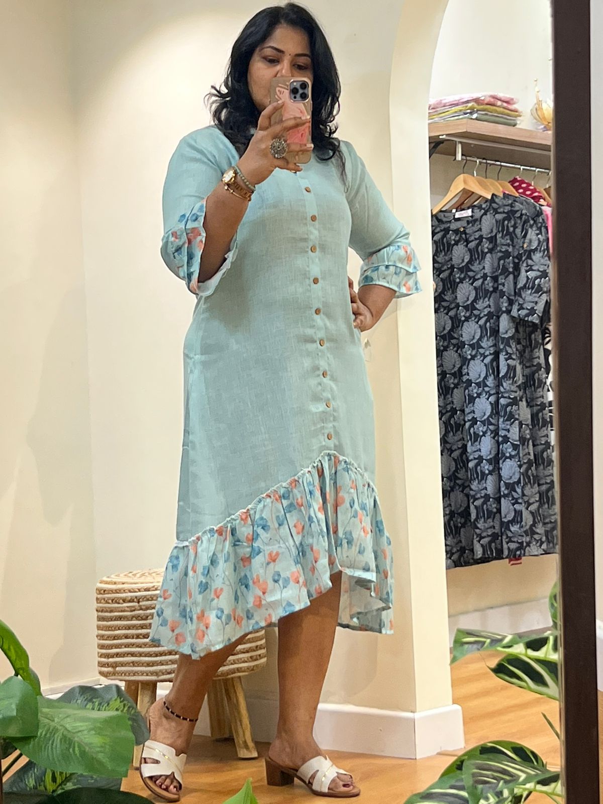Up Down Lenin Dress - Blue