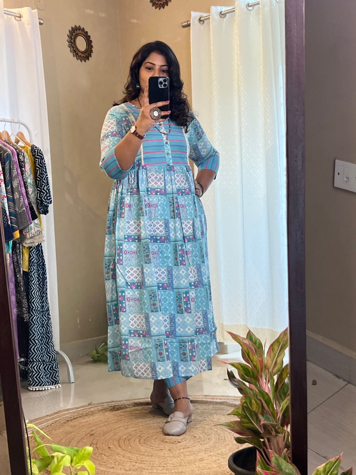 Blue Nyra Cut Kurti