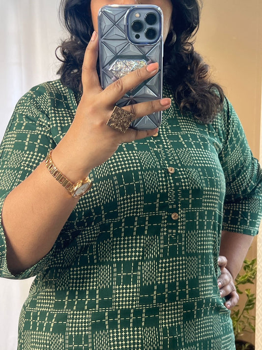 Pretty Green Office Budget Kurti