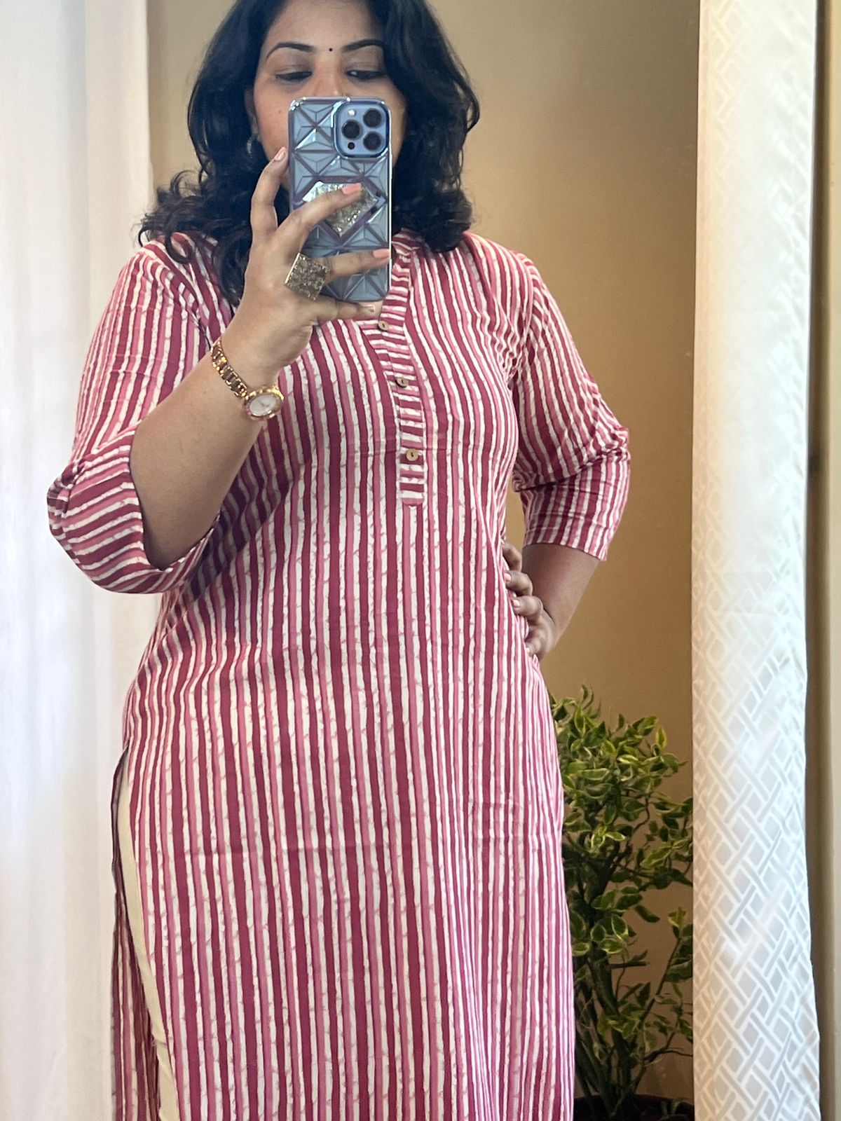 Pretty Pink Office Budget Kurti