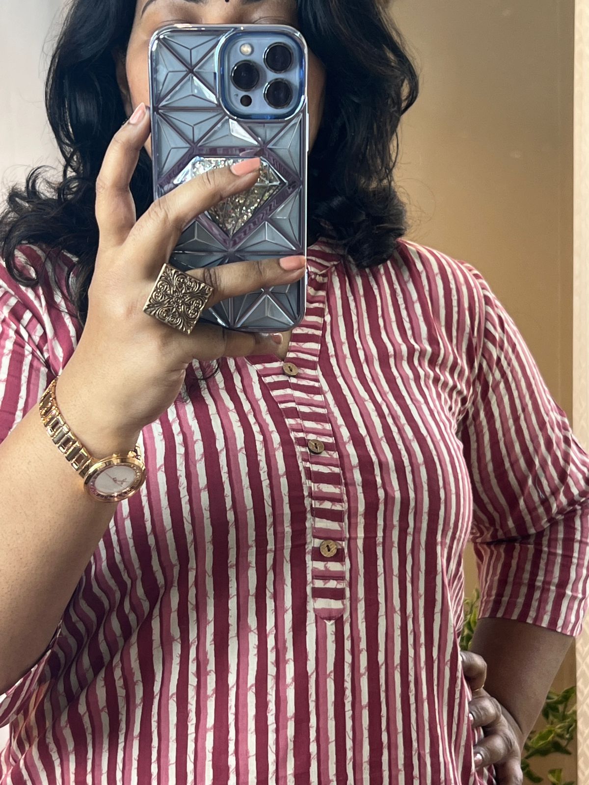 Pretty Pink Office Budget Kurti