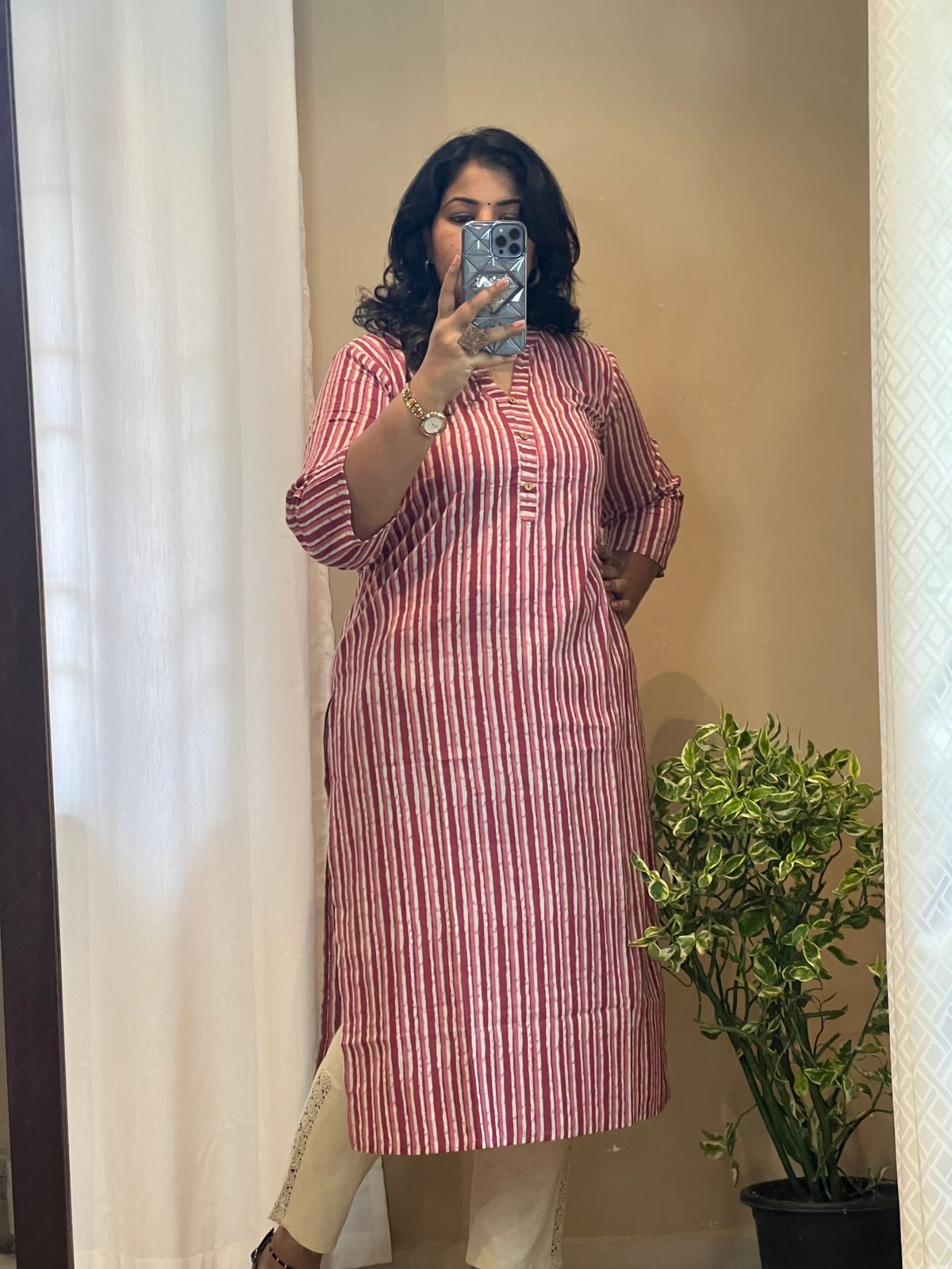 Pretty Pink Office Budget Kurti