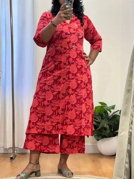 ALine Red Co-Ord Set