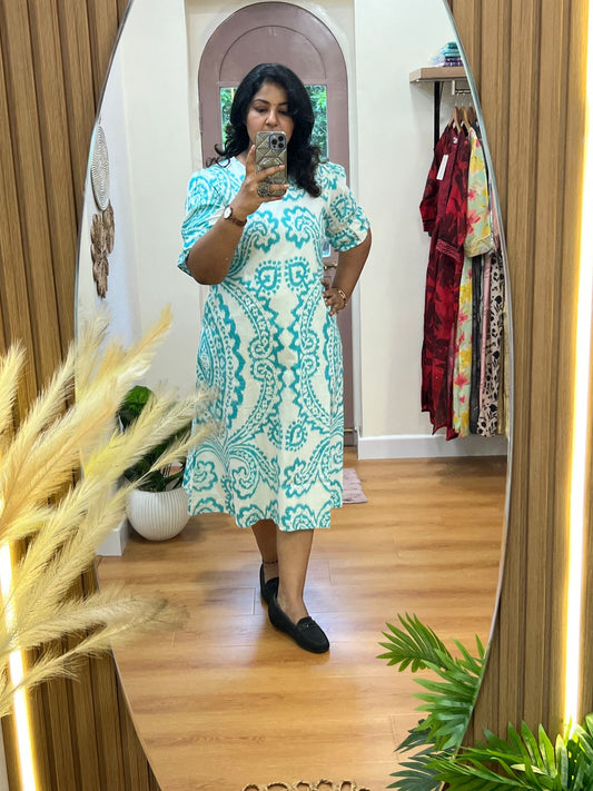 A Line Dress Green