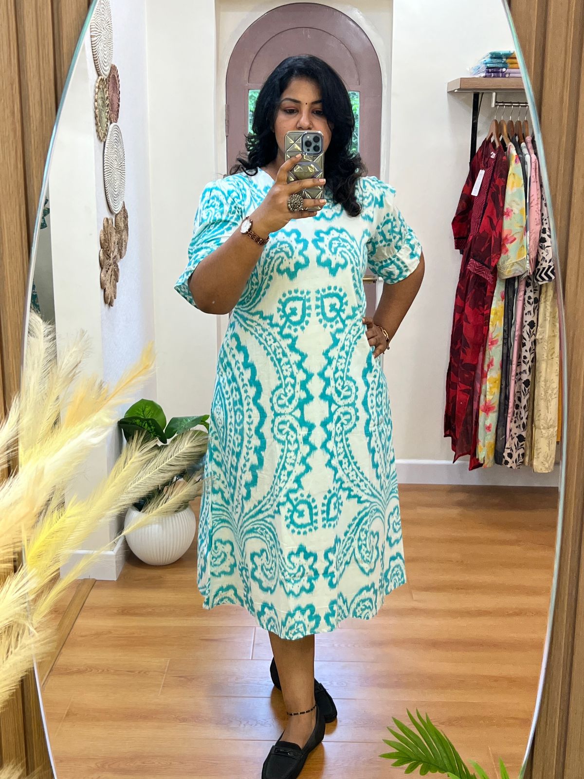 A Line Dress Green