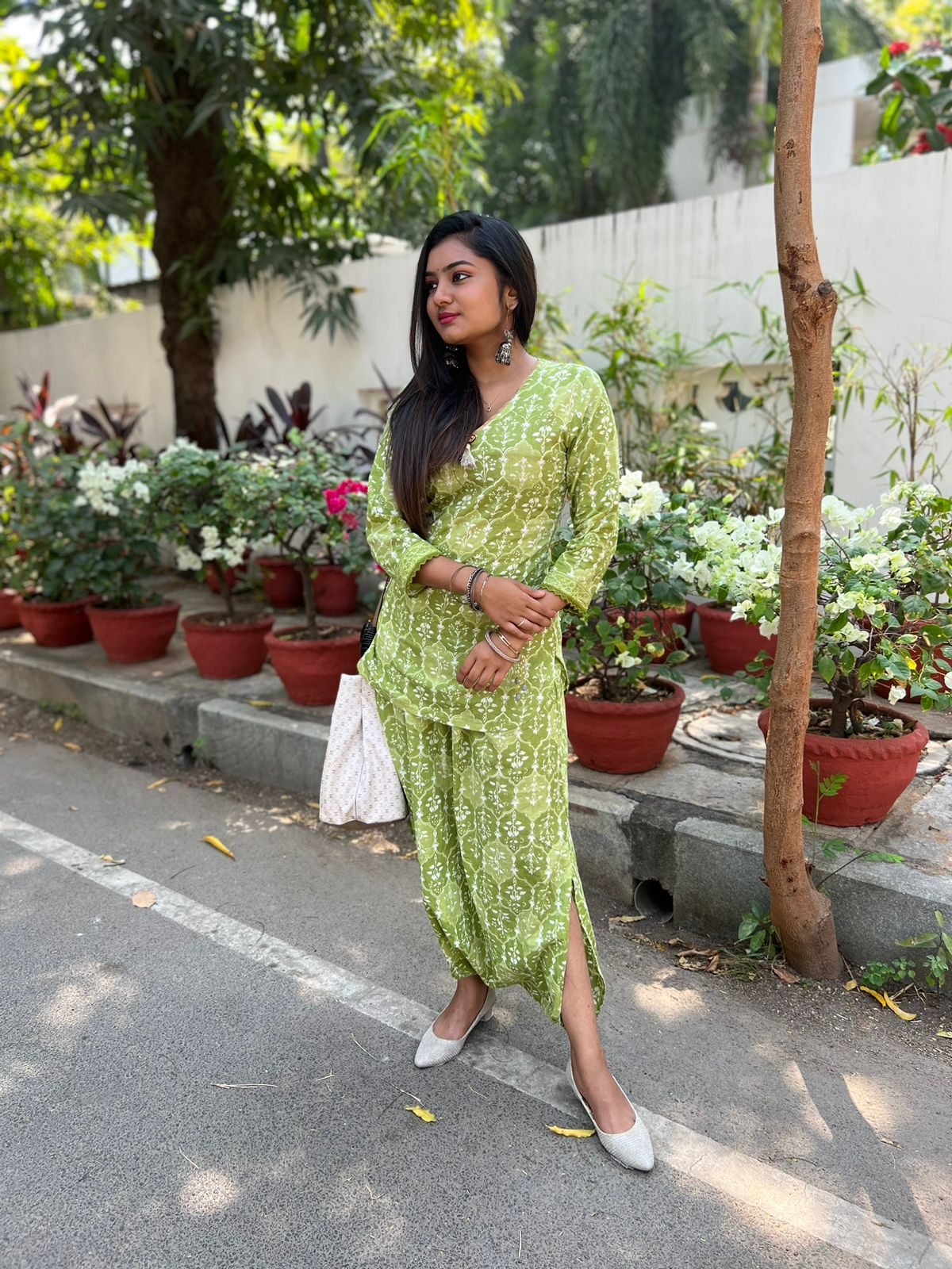 Green Dhoti Set