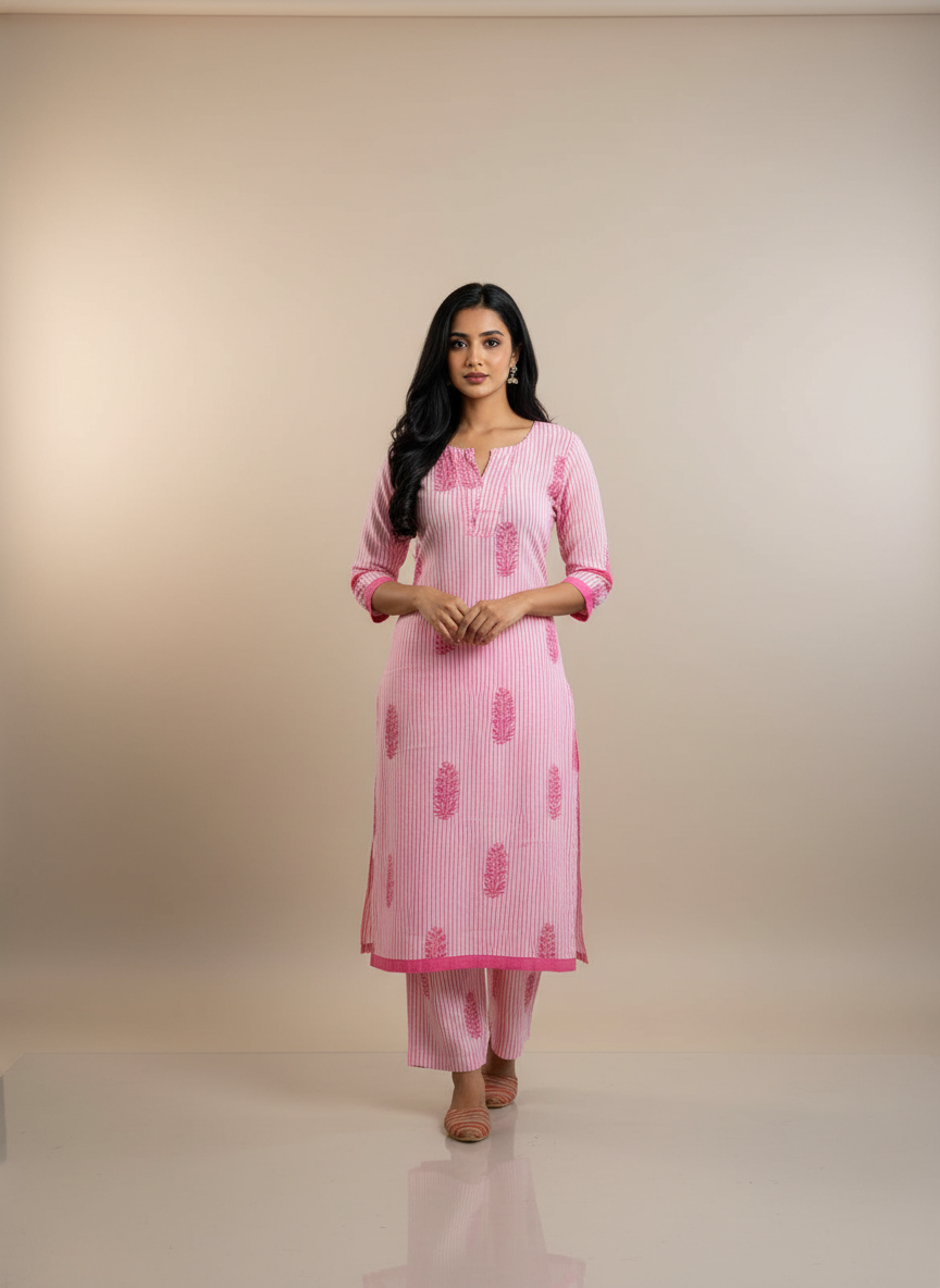 Handblock Set Pink