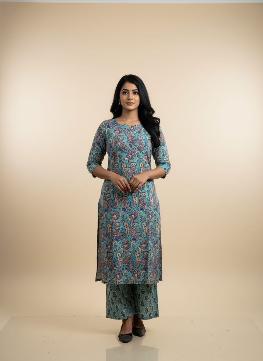 Handblock Set Sea Green