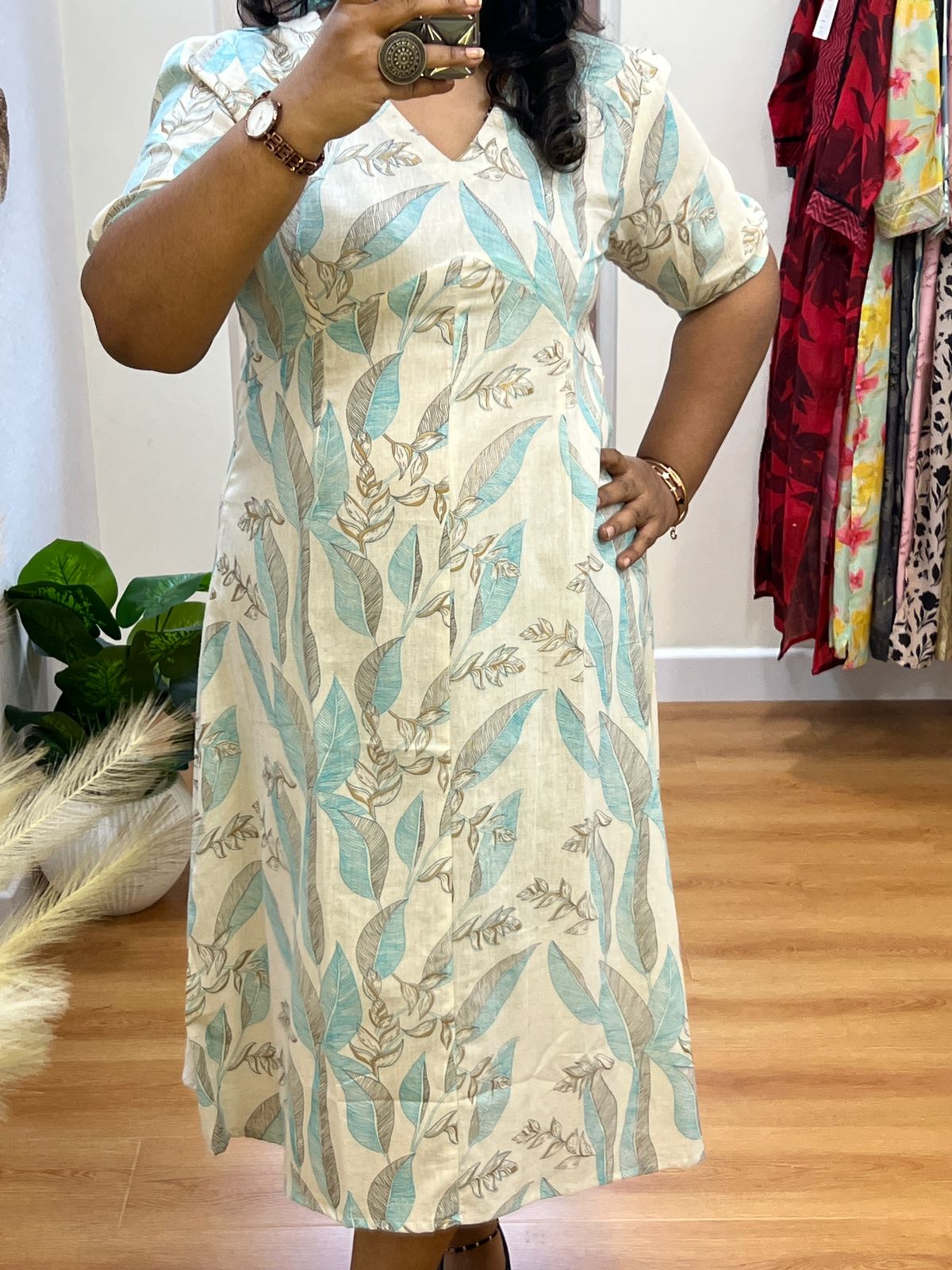 Ivory Cotton Flex Dress