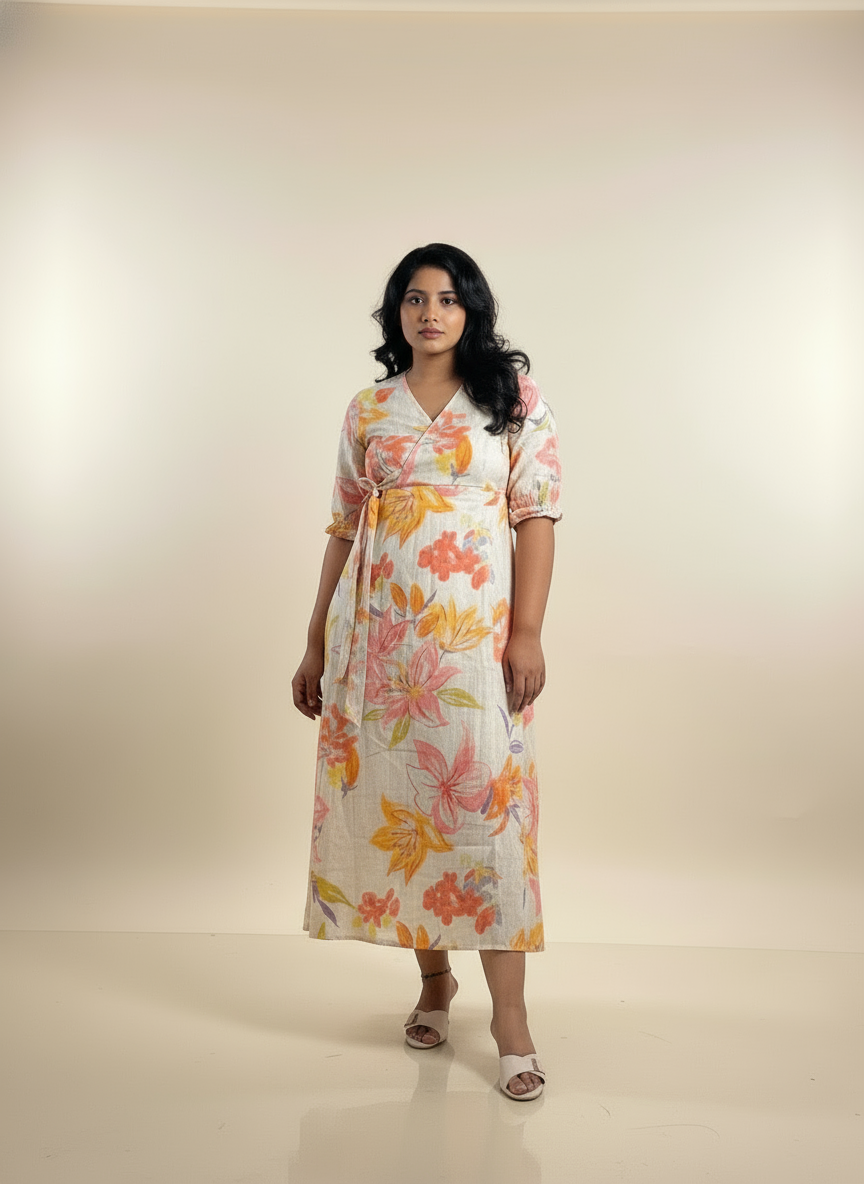 Long Tie Maxi Dress – White