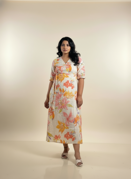 Long Tie Maxi Dress – White