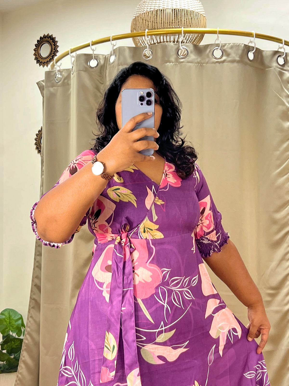 Long Tie Maxi Dress – Violet