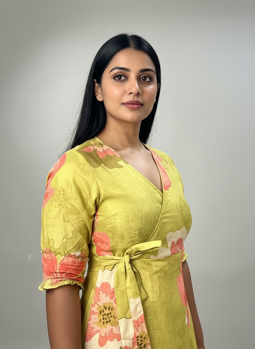 Long Tie Maxi Dress – Green