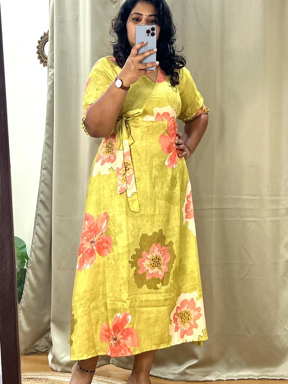 Long Tie Maxi Dress – Green