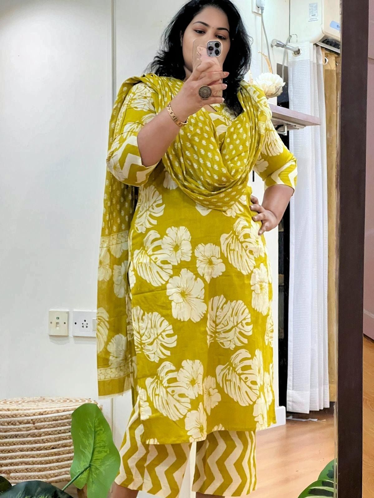 Mustard CoOrd Set W Dupatta