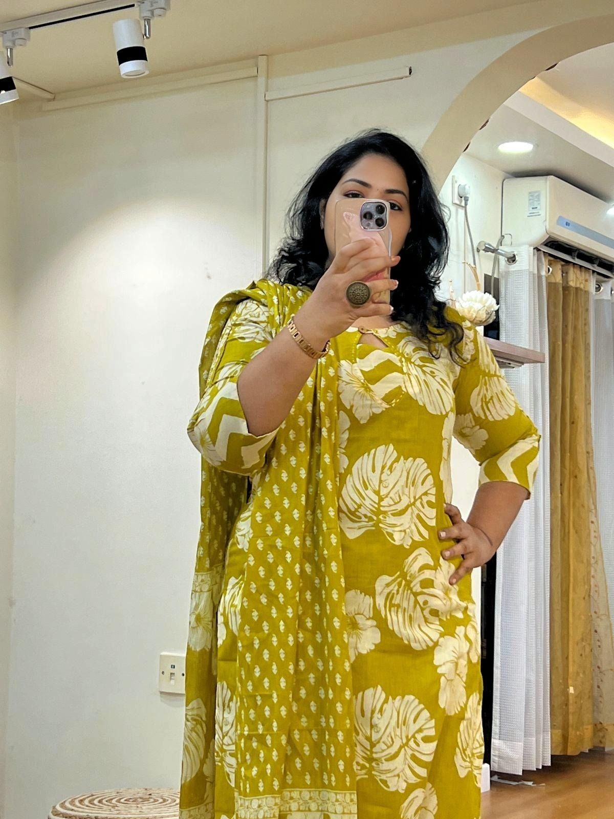 Mustard CoOrd Set W Dupatta