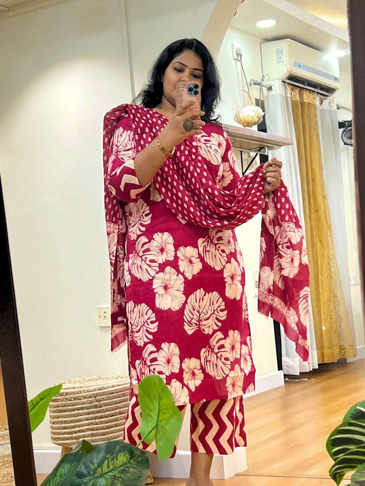 Pink CoOrd Set W Dupatta