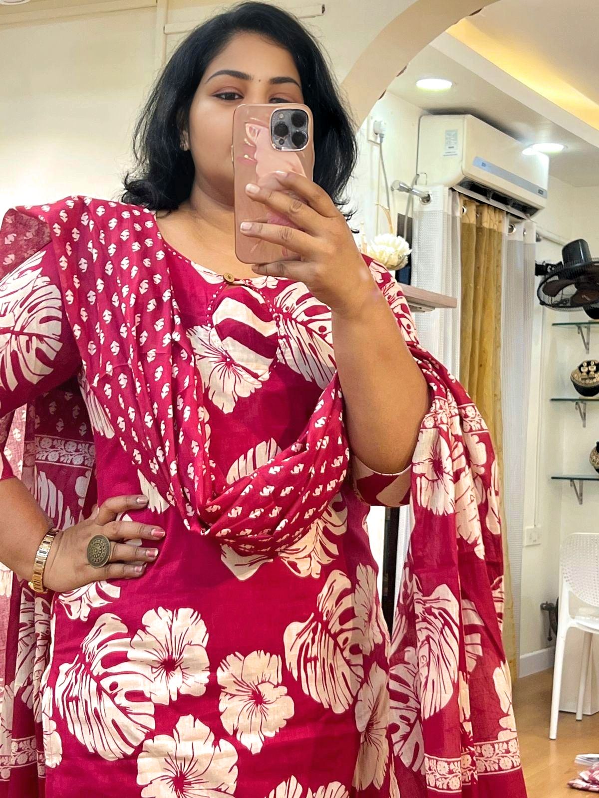 Pink CoOrd Set W Dupatta