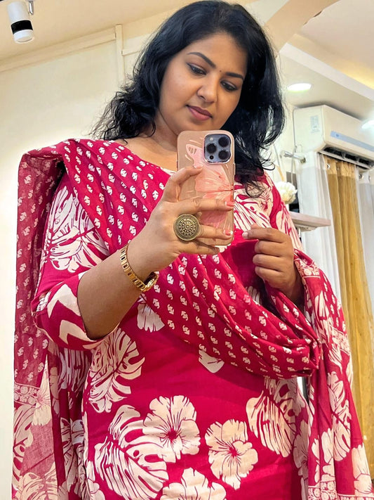 Pink CoOrd Set W Dupatta