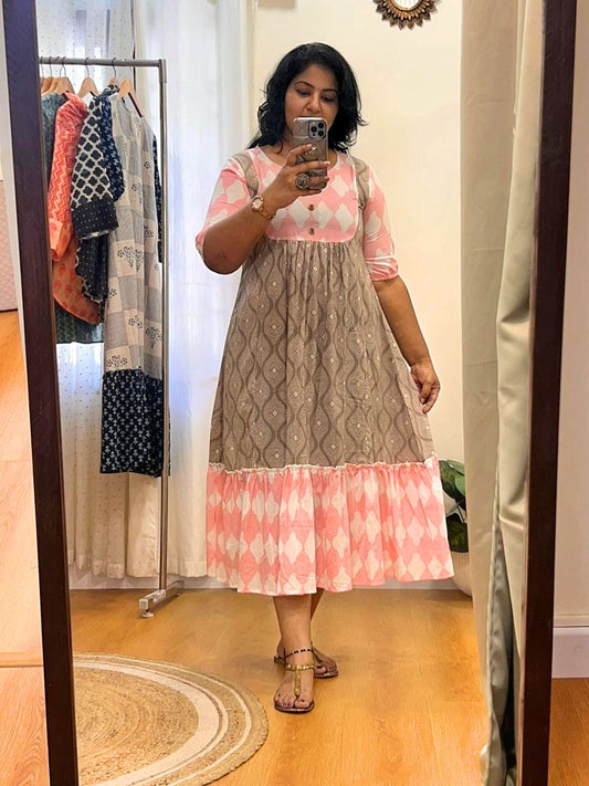 Pleated Pastel Dress
