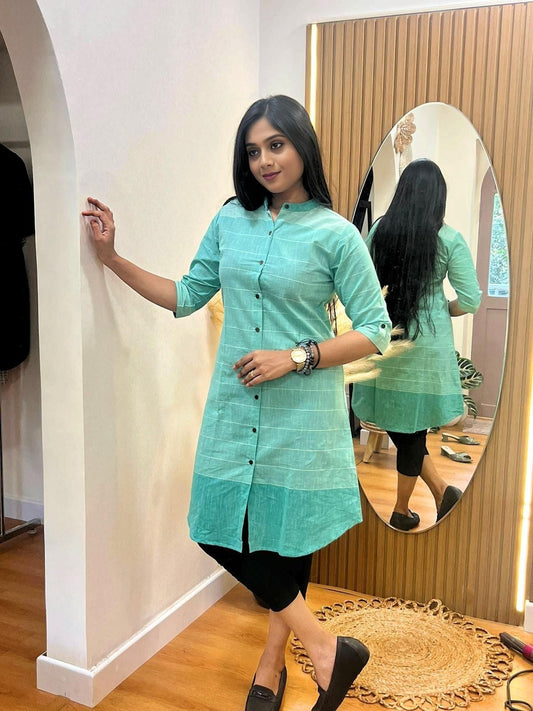 Shirt Kurti Sea Green