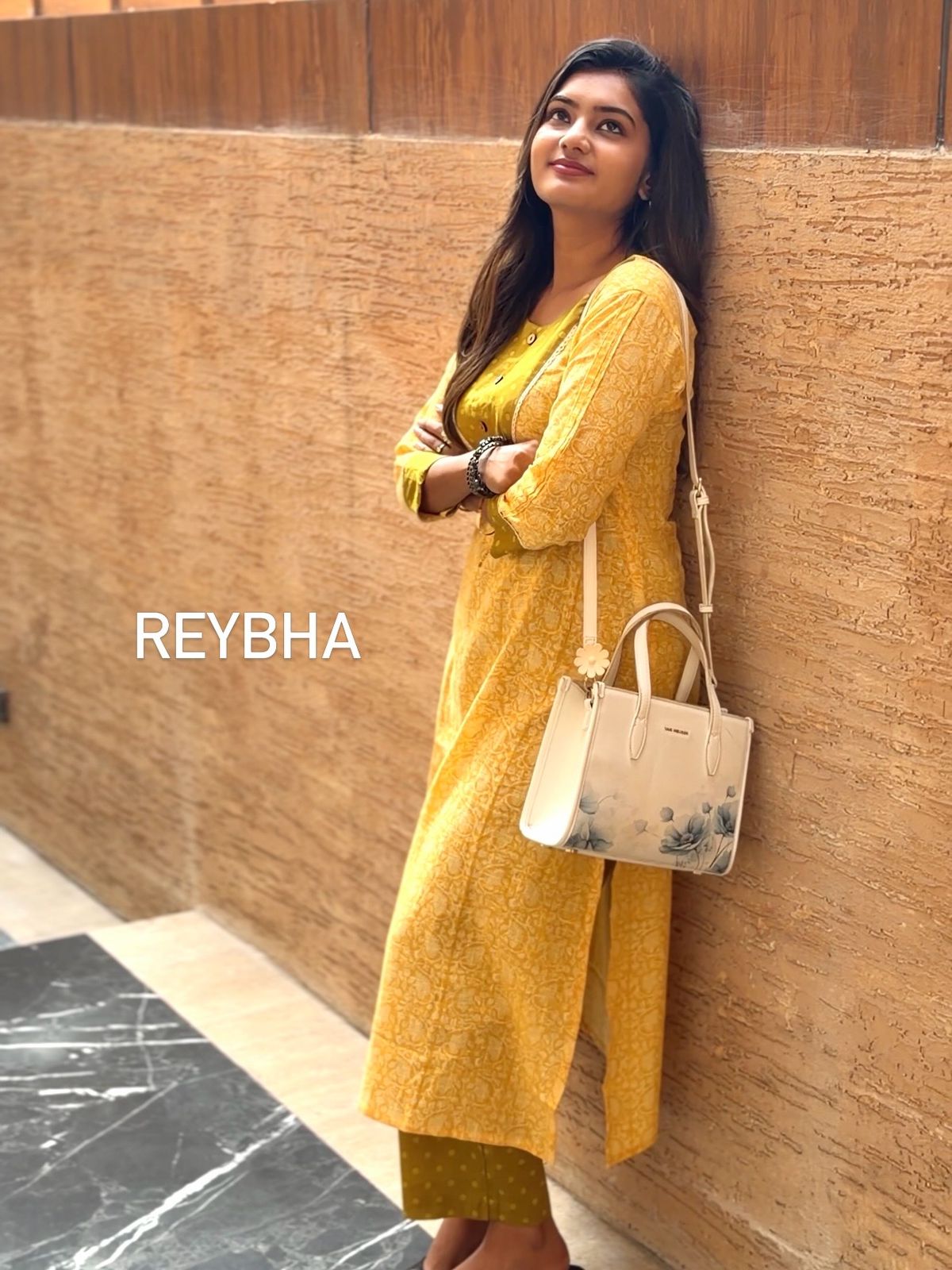 Office Kurti Set - Yellow Green