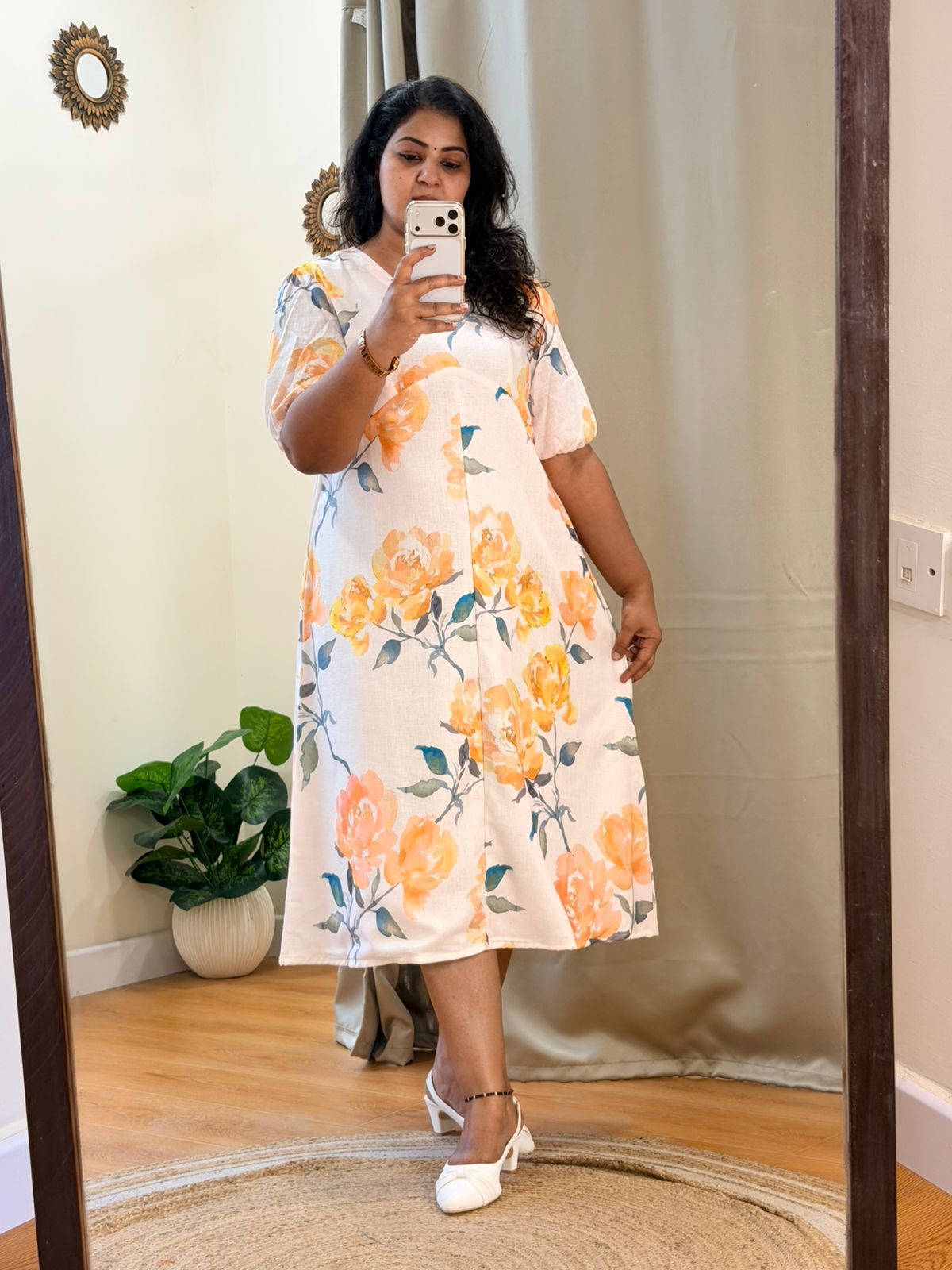 White Cotton Flex Dress