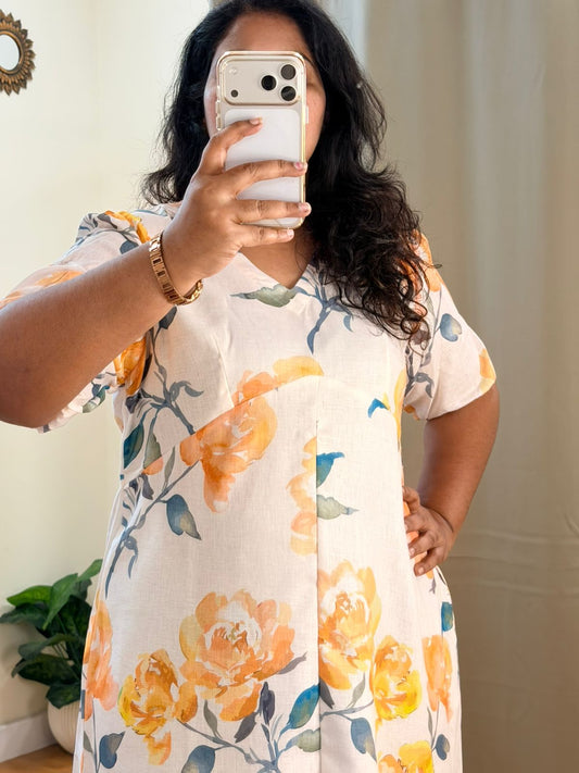 White Cotton Flex Dress