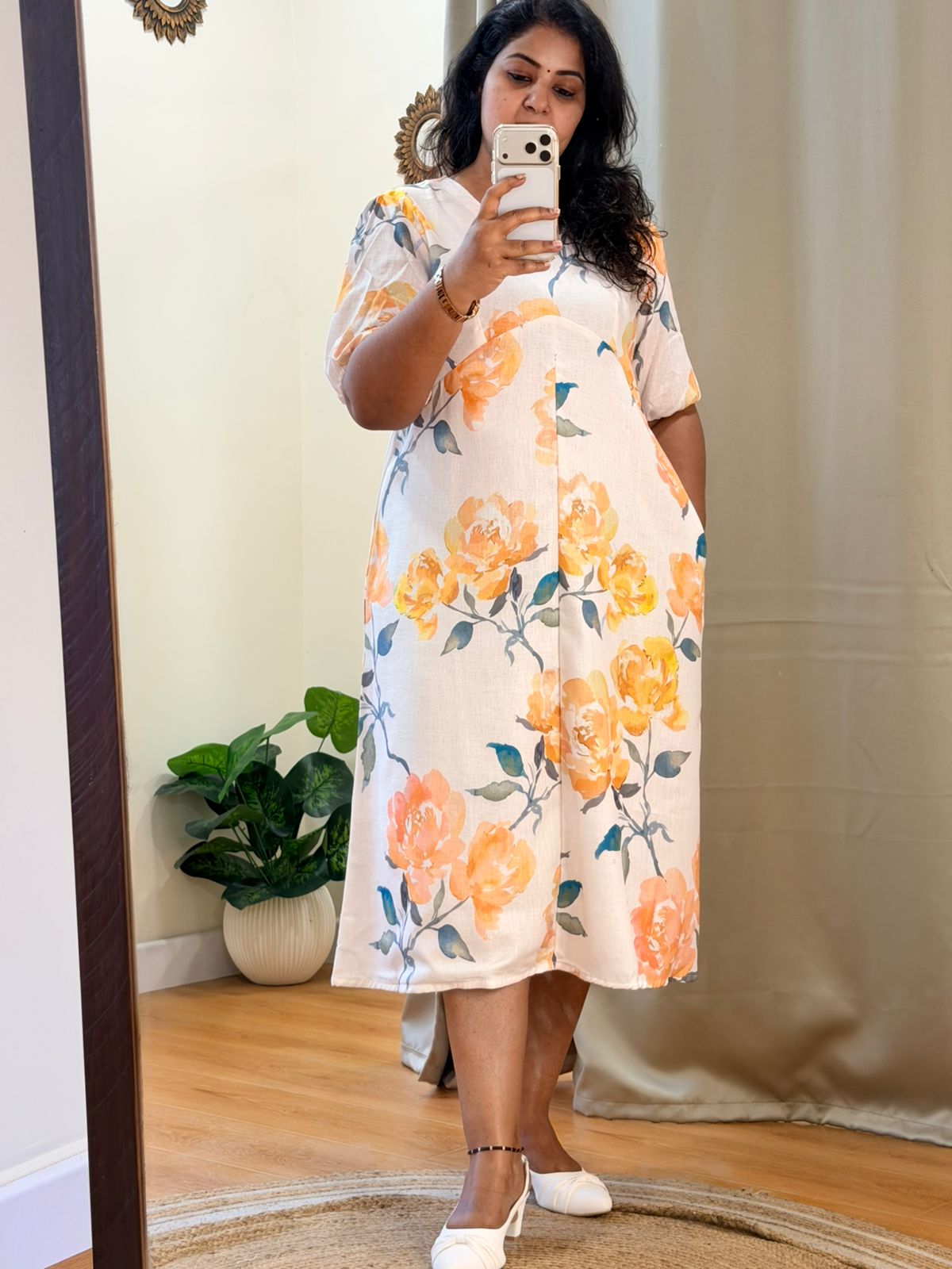 White Cotton Flex Dress