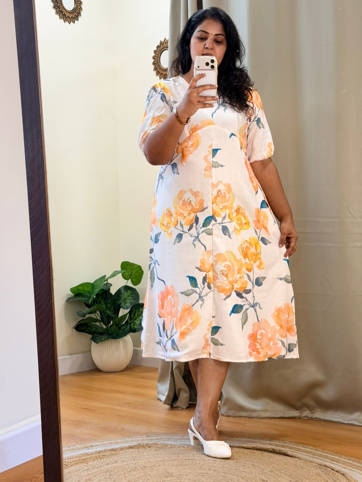 White Cotton Flex Dress