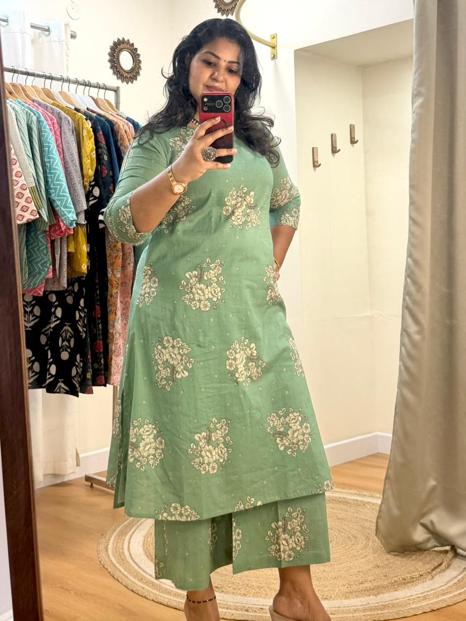 A-Line Co-Ord Set Green