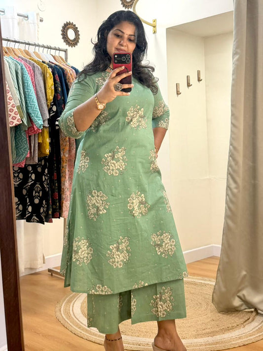 A-Line Co-Ord Set Green