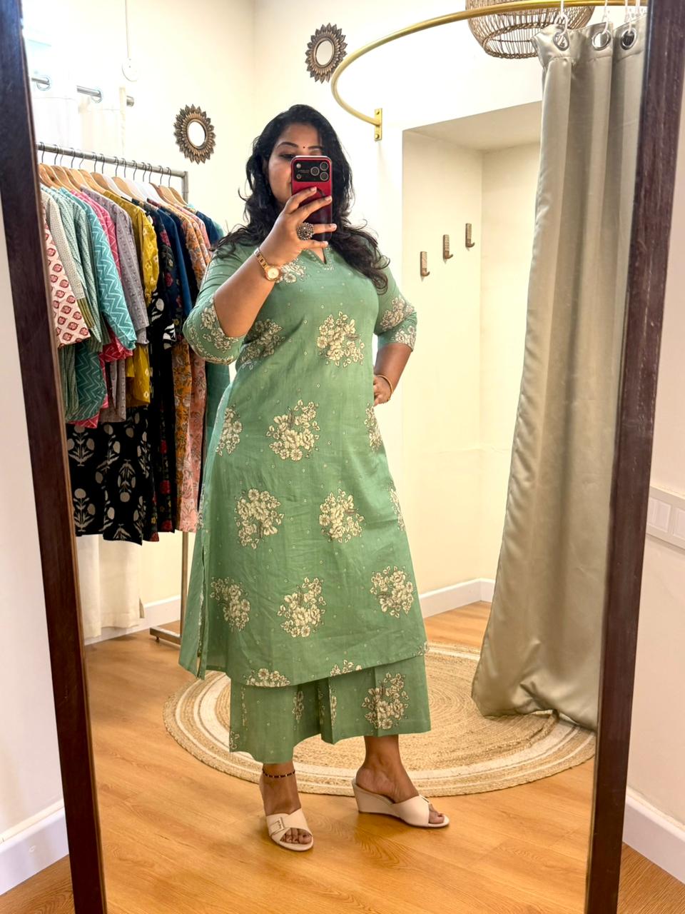 A-Line Co-Ord Set Green